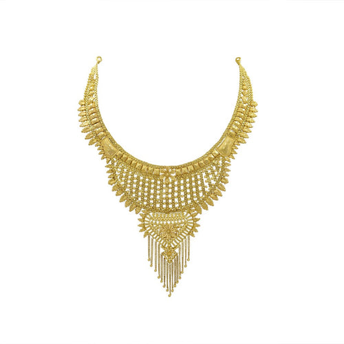 Eye-Catchy Gold Plated Temple Necklet